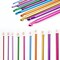 23 Pieces Tunisian Crochet Hooks Kit Including 12pcs 3-10 mm Bamboo Knitting Needle with Bead Carbonized Bamboo Needle + 11pcs 2-8 mm Multi Color Tunisian Afghan Aluminum Crochet Hooks